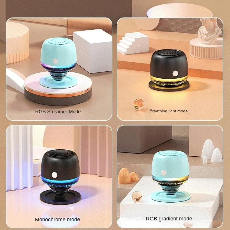 Rambotech 2025 Factory Private Model Airbag Magnetic Audio Speaker Ipx6 TWS Colorful Light Voice Call Bluetooth Speaker M99