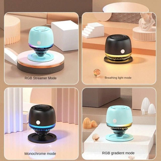 Rambotech 2025 Factory Private Model Airbag Magnetic Audio Speaker Ipx6 TWS Colorful Light Voice Call Bluetooth Speaker M99