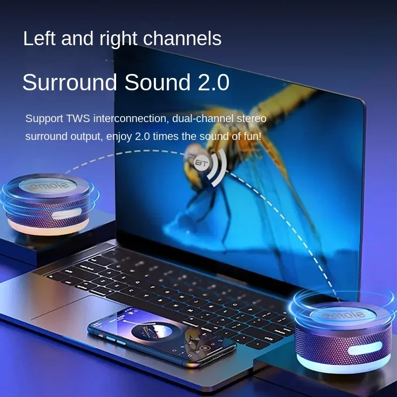 Rambotech New Bone Conduction Resonance Bluetooth Audio Home Wireless Speaker Outdoor Carry Car Mini Extra Bass Waterproof TM002