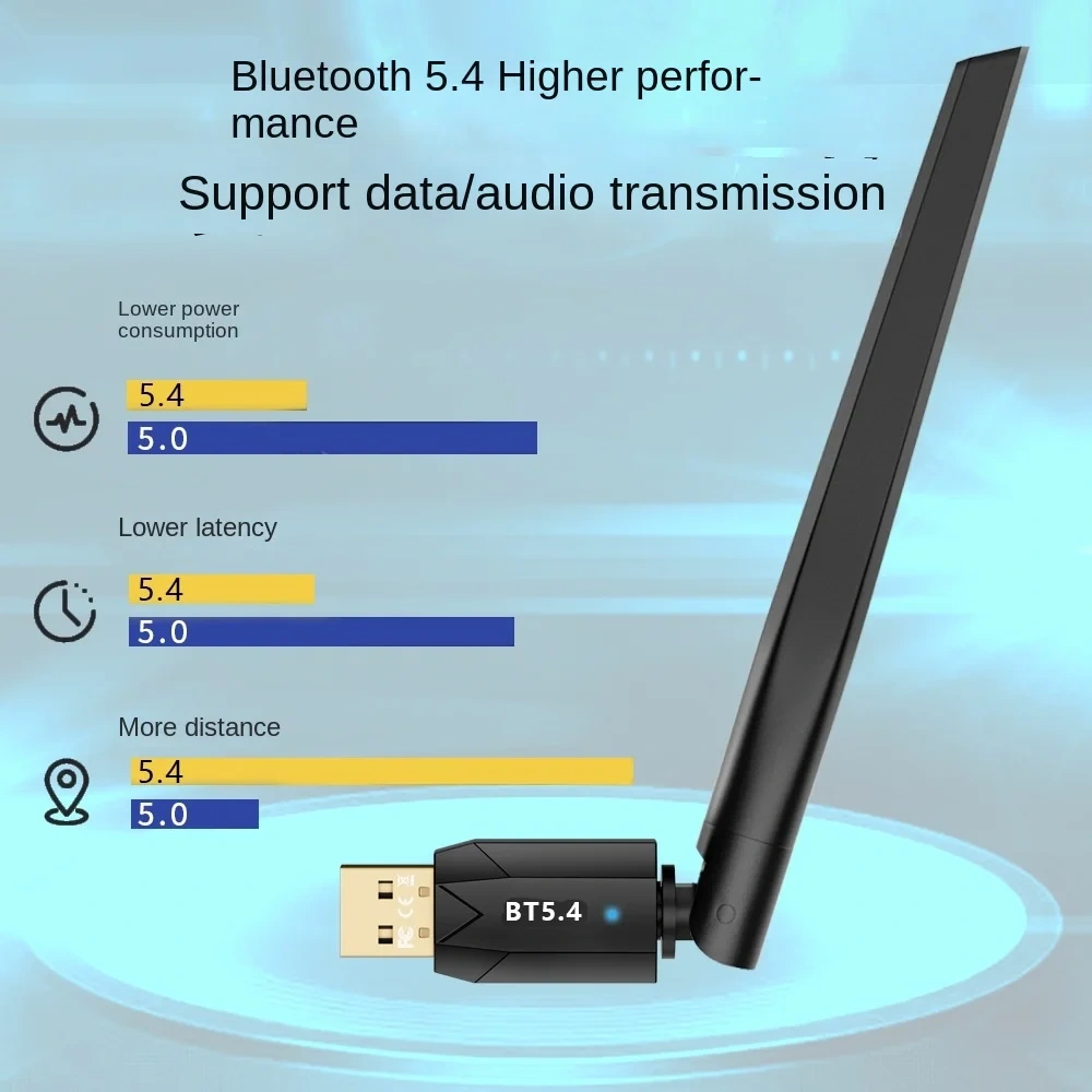 Bluetooth Adapter Drive-Free Computer External USB Bluetooth Audio Headset Mouse Keyboard Receiving and Transmitting 150M BT09