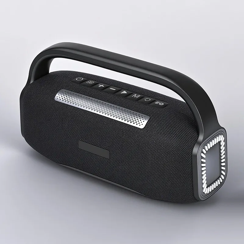 New Street Portable Bluetooth Speaker 6.0 Outdoor Karaoke Super Dynamic Bass Boost RGB Neon Wireless Bluetooth Speaker QS19