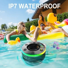 Rambotech Factory Direct Supply Level 7 Waterproof Bathroom Bluetooth Speaker Dustproof Mini Wireless Stereo Radio Clock T7A