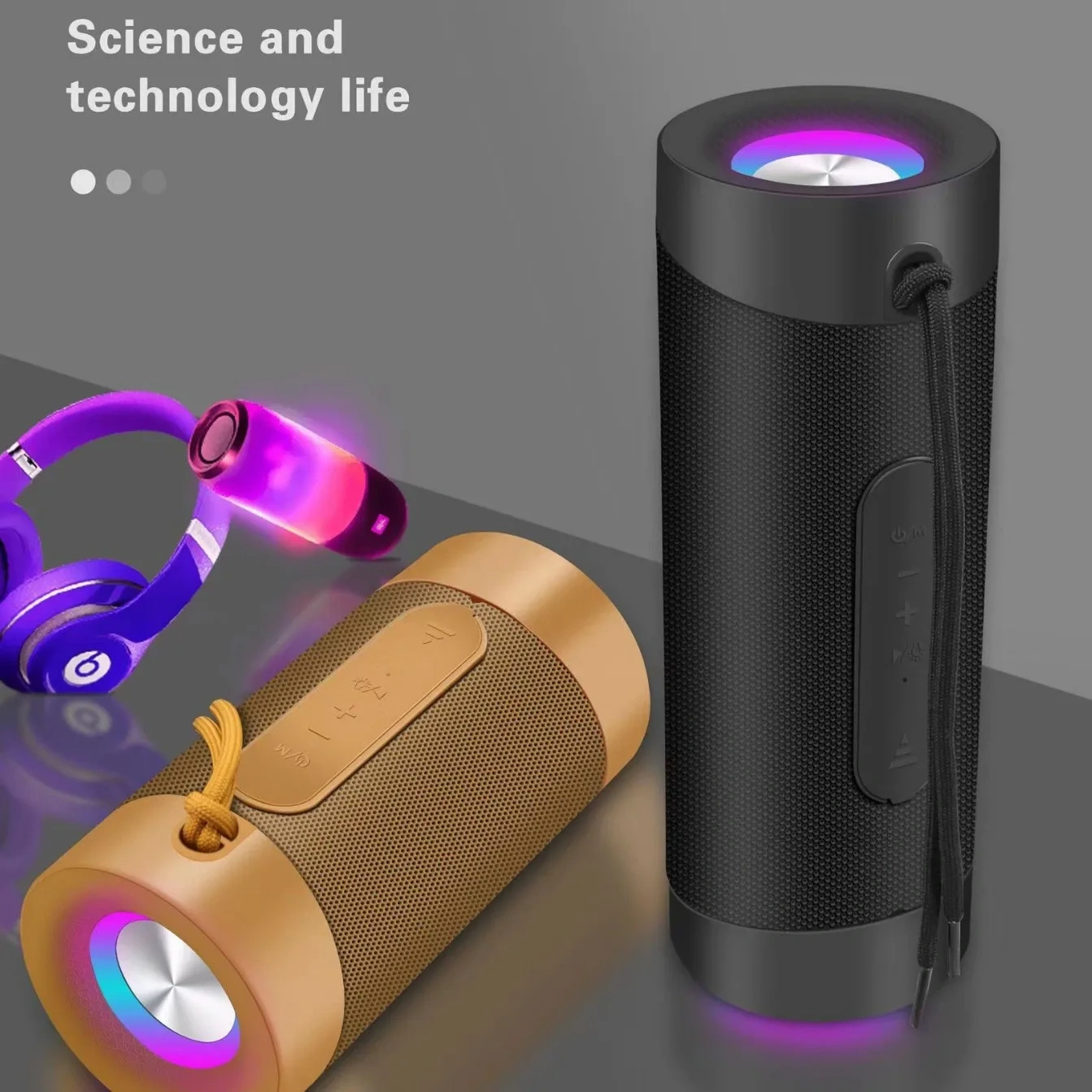 Rambotech Wireless High-Power Bluetooth Speaker with Breathing Light Audio Computer Small Speaker Double Loudspeakers A35