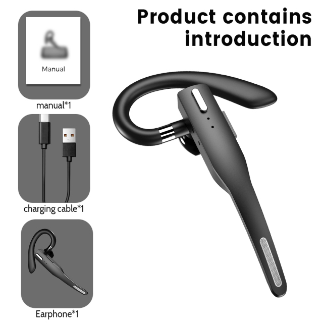Hot Sale Wireless Single Ear Earhook Wireless Mono Earphone with Mic Single Handsfree for Driving Business Headphone RK51