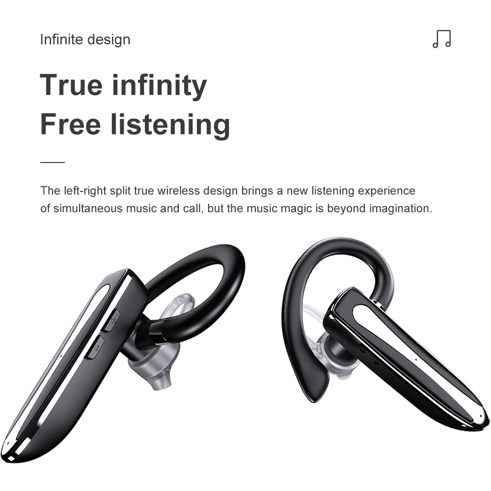 New Wholesale Mini Wireless Headphone Mono BT Headset 5.3 Single Side Earphone With Type-C Charging RK53