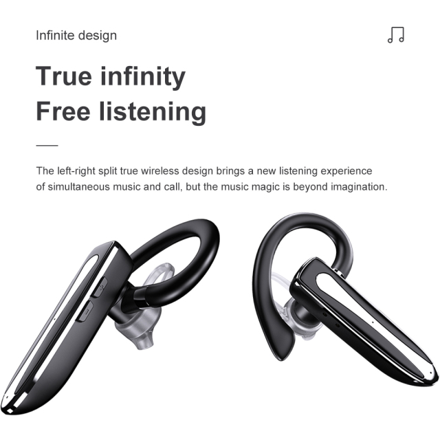 New Wholesale Mini Wireless Headphone Mono BT Headset 5.3 Single Side Earphone With Type-C Charging RK53