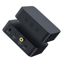 BT 5.2 Transmitter with 3.5mm AUX COAX Audio Ports Wireless Audio Transmitter for TV Home Stereo with LCD Display BT40C