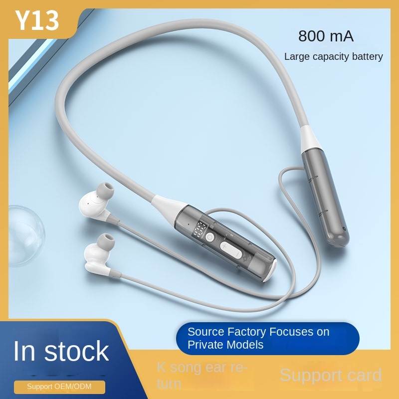 Neck Hanging Wireless Bluetooth Headset Ultra-Long Life Battery New Karaoke Earphone Monitor Card-Inserting Private Model Y13