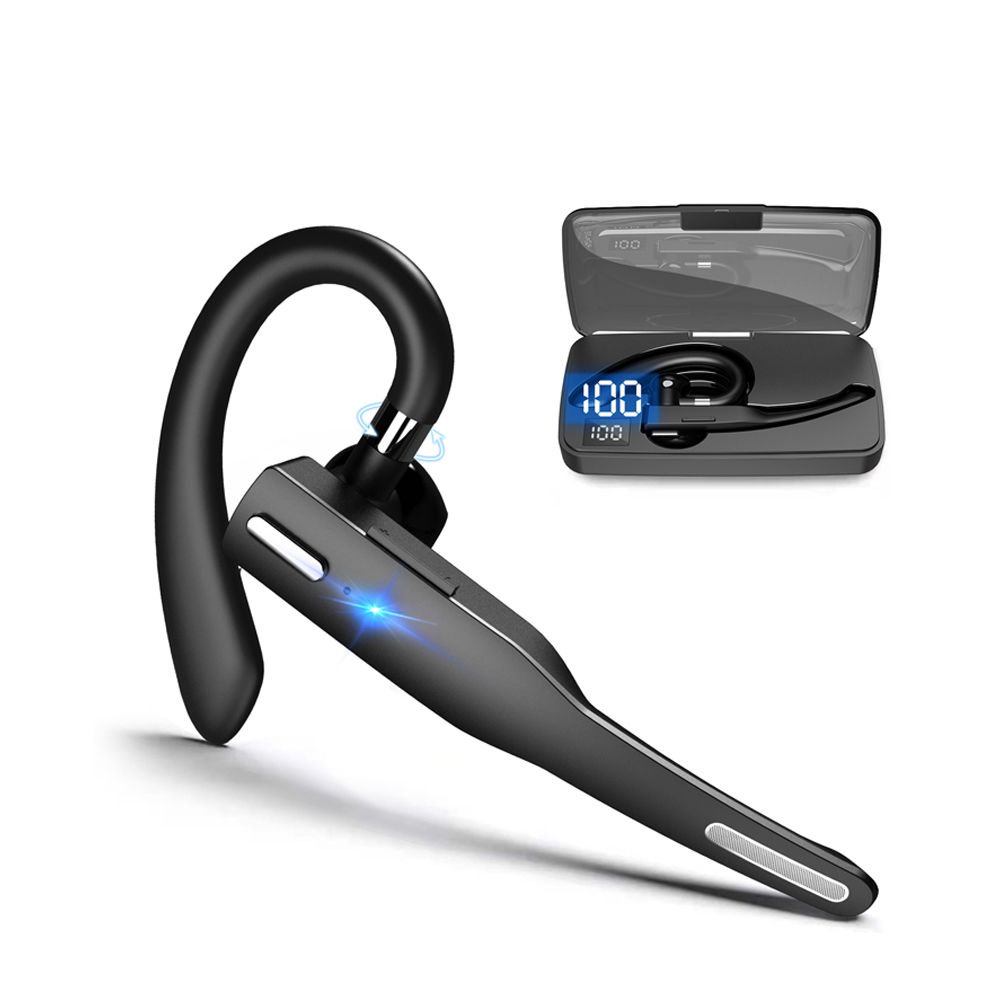 Hot Sale Wireless Single Ear Earhook Wireless Mono Earphone with Mic Single Handsfree for Driving Business Headphone RK51