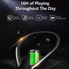 2025 Popular Retractable Earbuds Audifo Sports Earphones Build in Mic Foldable Wireless Neckband Headset for Running HX801