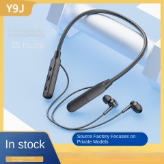 Private Model Bluetooth Headset Neck Hanging Wireless E-Commerce Southeast Asia Low Price 2025 New Ultra-Long Life Battery Y9