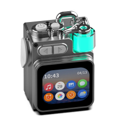 Factory New Portable BT 5.3 Speaker with LED Light Smart Touch Screen TF Max 32G Alloy Subwoofer for Outdoor Activity DK08