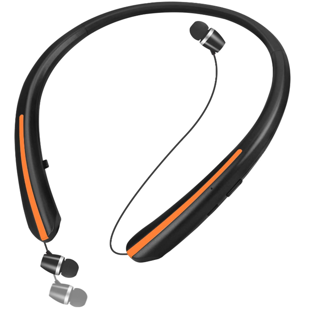 2025 Popular Retractable Earbuds Audifo Sports Earphones Build in Mic Foldable Wireless Neckband Headset for Running HX801