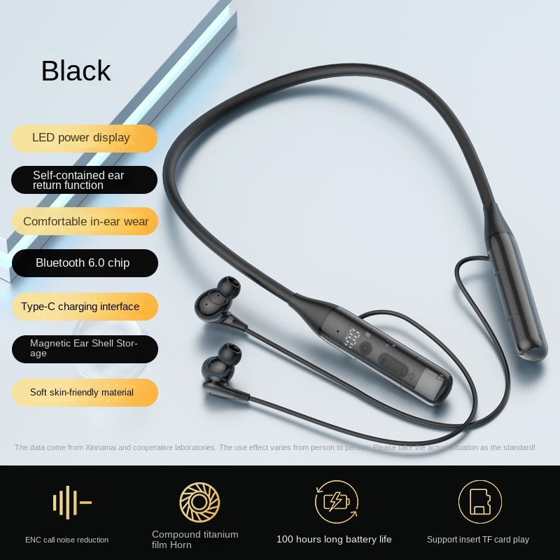 Neck Hanging Wireless Bluetooth Headset Ultra-Long Life Battery New Karaoke Earphone Monitor Card-Inserting Private Model Y13