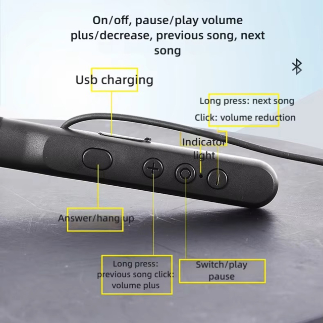 LE Audio Wireless Earphones Auracast Neckband Headset IPX4 Waterproof Wireless Earbuds LDAC Supported QD10