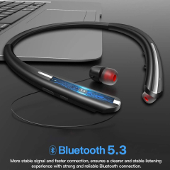2025 Popular Retractable Earbuds Audifo Sports Earphones Build in Mic Foldable Wireless Neckband Headset for Running HX801