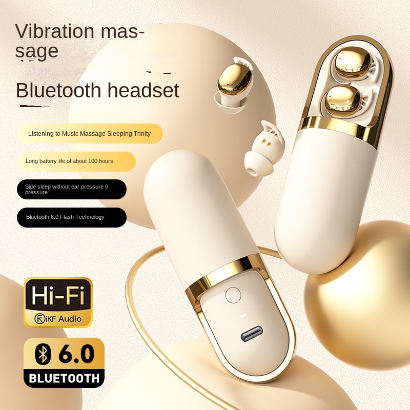 2025 Cross-Border New Massage Stick-Shaped Portable High-Endurance HD Call Bluetooth Headset Comfortable Sleeping Earbuds S13