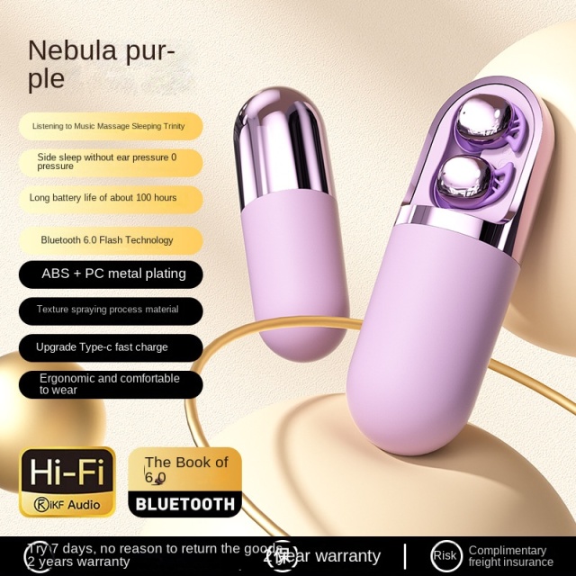 2025 Cross-Border New Massage Stick-Shaped Portable High-Endurance HD Call Bluetooth Headset Comfortable Sleeping Earbuds S13