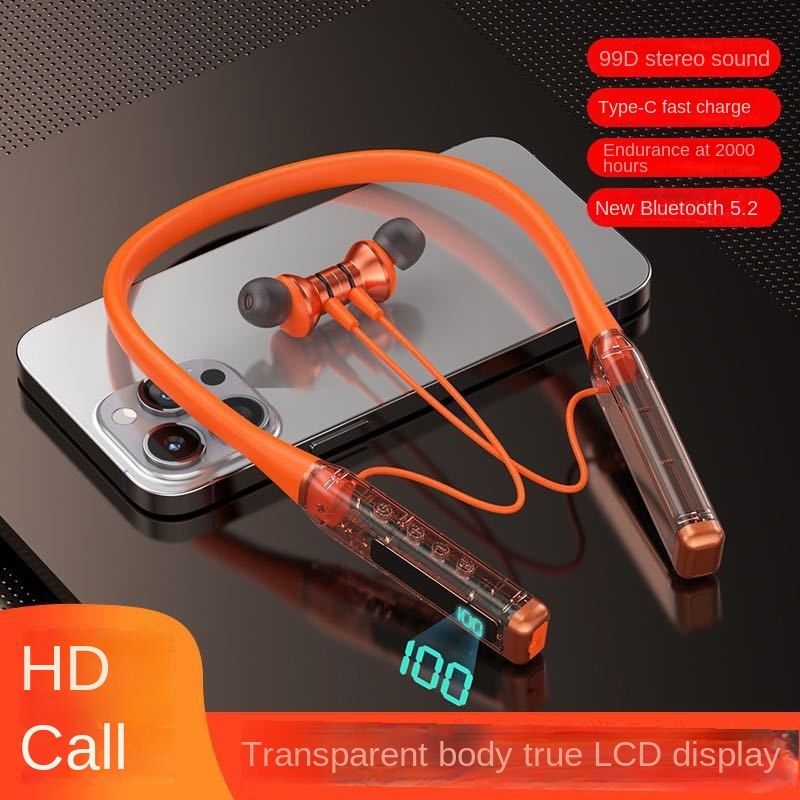 2025 Overseas Hot Wireless Noise-Reduction Bluetooth Headset Sports Neck Hanging Earphone In-Ear in Stock Wholesale S06