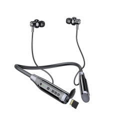 RD12MAX Neckband Wireless Earphone Stereo Headset Support TF Memory Card BT 5.0 Sport Headphone 100hrs Playback Time