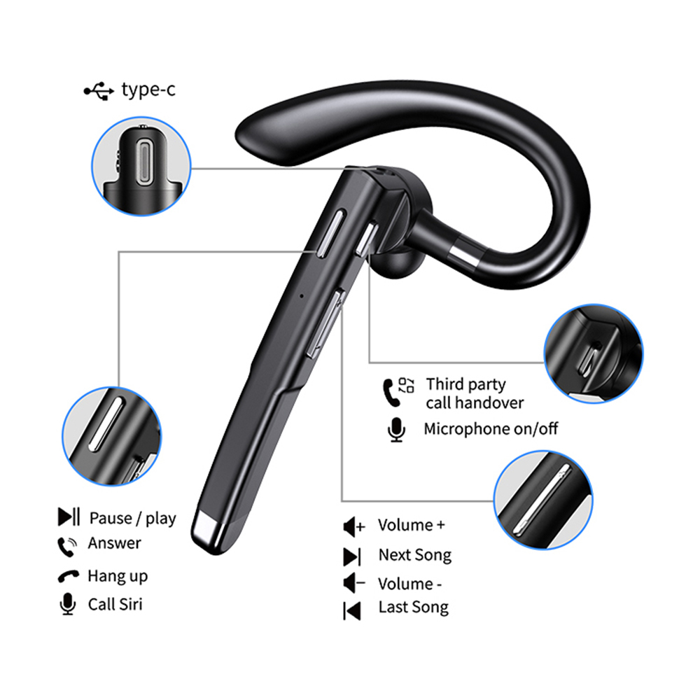 Mic Single Hands-free Mono Wireless Earphone V5.3 BT Wireless Earphone Without MOQ Limitation RK52