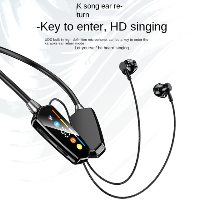 Popular Wireless Neck-Hanging Bluetooth Headset Ultra-Long Standby Plug-in Memory Card Karaoke Earphone Monitor HD Call BL08