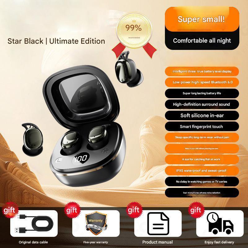 Rambotech 2025 New Cross-border Product  Bean-shaped Earbuds Mini Sleep Earbuds High-endurance HD Call Bluetooth Headset S601