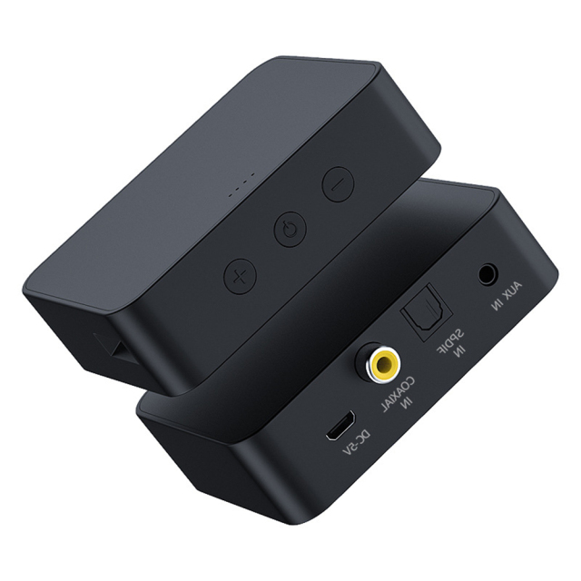 BT 5.2 Transmitter with 3.5mm AUX COAX Audio Ports Wireless Audio Transmitter for TV Home Stereo with LCD Display BT40C