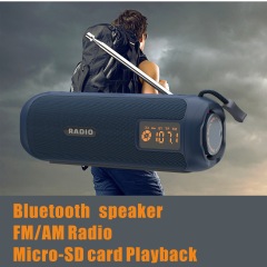 Rambotech Cross-Border Supply New Outdoor Bluetooth Speaker Knob Console Radio Outdoor Sound Box Portable Card Digital P12A