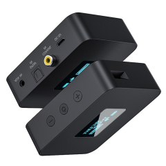 BT 5.2 Transmitter with 3.5mm AUX COAX Audio Ports Wireless Audio Transmitter for TV Home Stereo with LCD Display BT40C