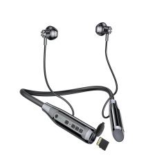 RD12MAX Neckband Wireless Earphone Stereo Headset Support TF Memory Card BT 5.0 Sport Headphone 100hrs Playback Time
