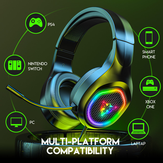 USB Gaming Headset with Microphone for PC Universal Wired Headset for Eating Chicken, Listening to Sounds and Identify Positions G503