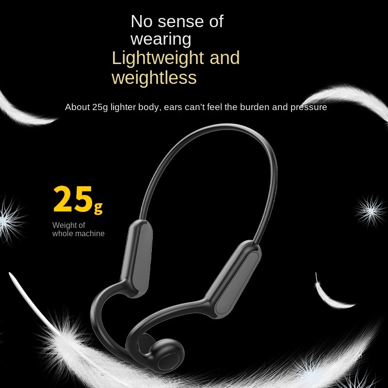 Rambotech Wholesale Hot Sale Bluetooth Headset for Bone Conduction Non In-Ear Wireless Sports Workout Waterproof Sweat-Proof B8