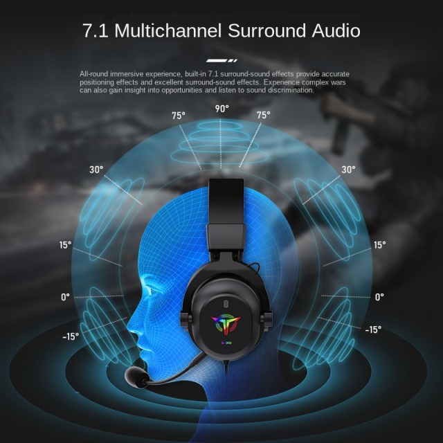 Rambotech New RGB Headset Game Headset with Microphone Wired Computer for a Long Time Without Pain Factory Direct Sales G4000W