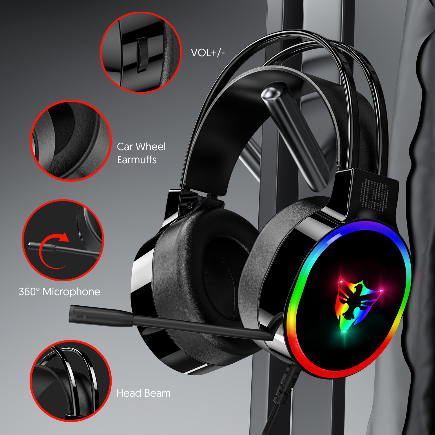 Wired Mobile Phone Game Headphone HeadMounted ESports Chicken Noise
