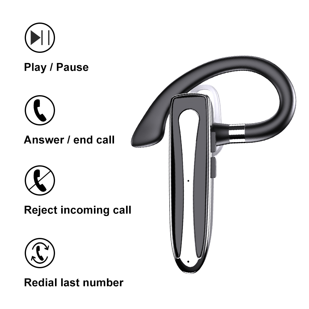 New Wholesale Mini Wireless Headphone Mono BT Headset 5.3 Single Side Earphone With Type-C Charging RK53