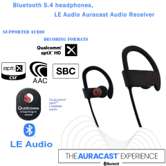LE Audio Wireless Earphones Cheap Price High End BT Headset Long Working Time Good Quality Sports Earbuds Auracast Support RU8