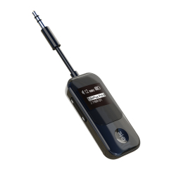 Wireless BT 5.4 Receiver Transmitter 2 in 1 Adapter 3.5mm Jack Wireless Adapter Mic for TV PC Headphone Car Aircraft BR19T