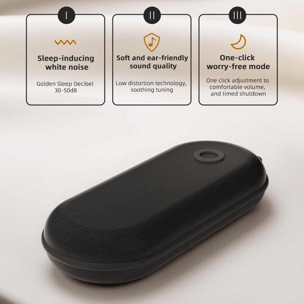 9D Stereo Pillow Machine Portable Wireless for 5W Speaker Battery White Noise Timer (30/60/90 Min Sounds) TF Card F15