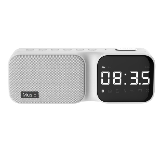New Arrival Smart Table Alarm Clocks Soothing Sound White Noise Speaker BT 5W Speaker FM Radio Charging Sound Sleep Machine HF16