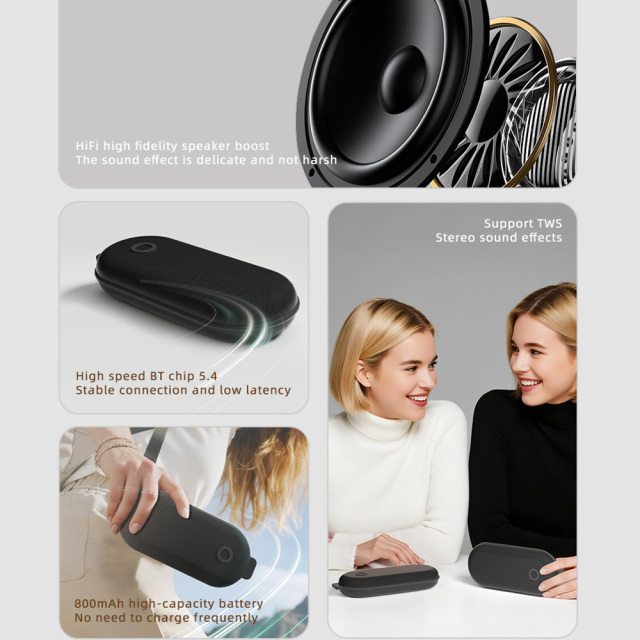 9D Stereo Pillow Machine Portable Wireless for 5W Speaker Battery White Noise Timer (30/60/90 Min Sounds) TF Card F15