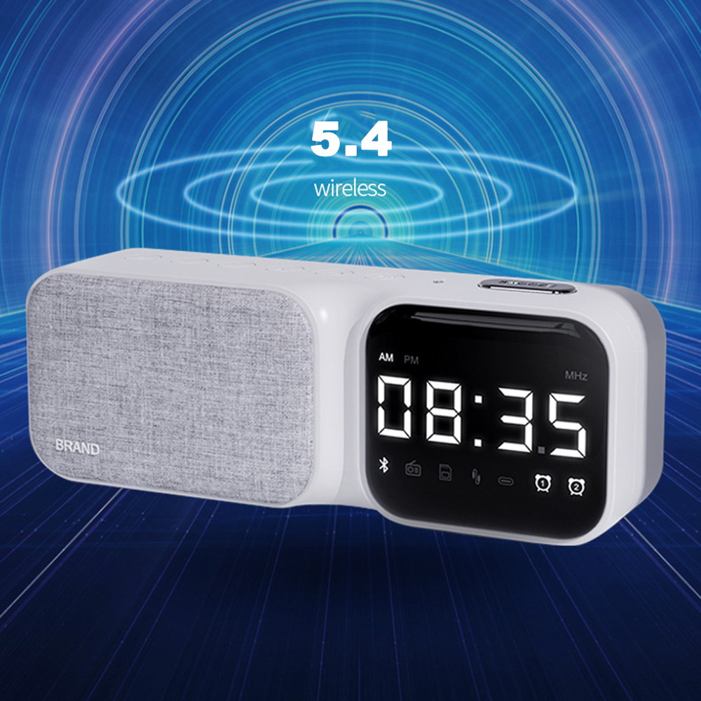 New Arrival Smart Table Alarm Clocks Soothing Sound White Noise Speaker BT 5W Speaker FM Radio Charging Sound Sleep Machine HF16