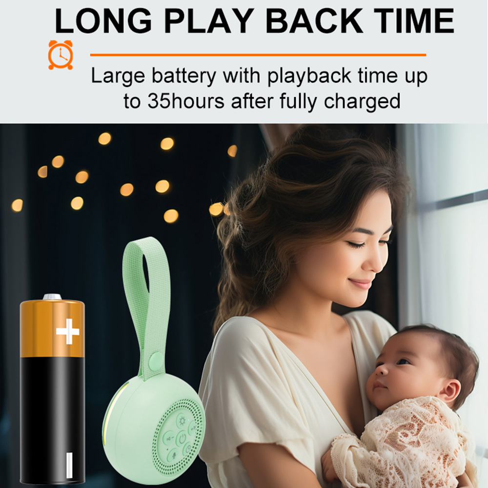 Baby Noise Machine Night Soothing Sleep Aid White Noise Speaker Nature White Noise Speaker Machine Baby Sleep Aid Device FM0228