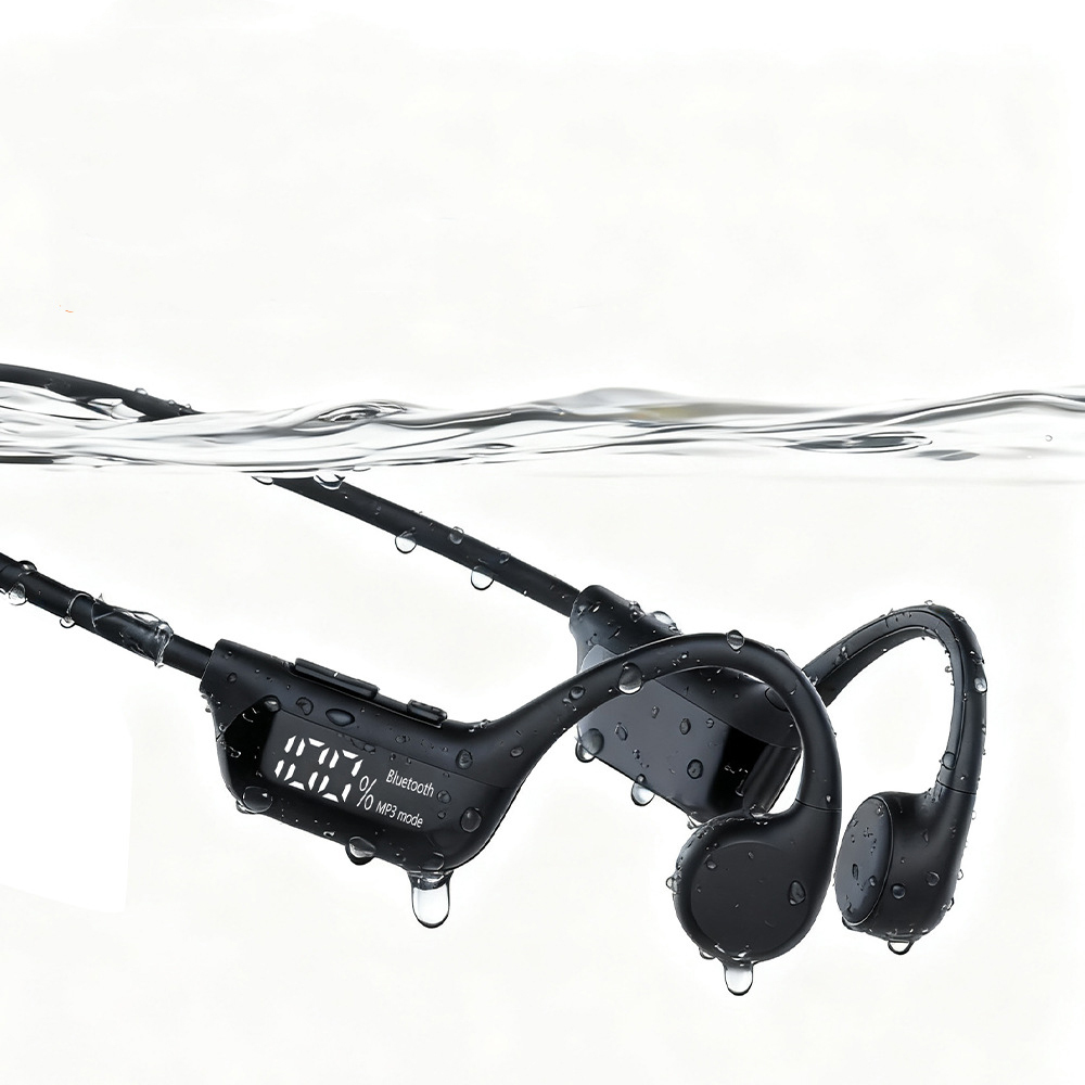New Arrival LED Display Wireless Bone Conduction Headset 32GB MP3 Sports V5.3 Real Bone Transmission Sports Headphone GC24PRO
