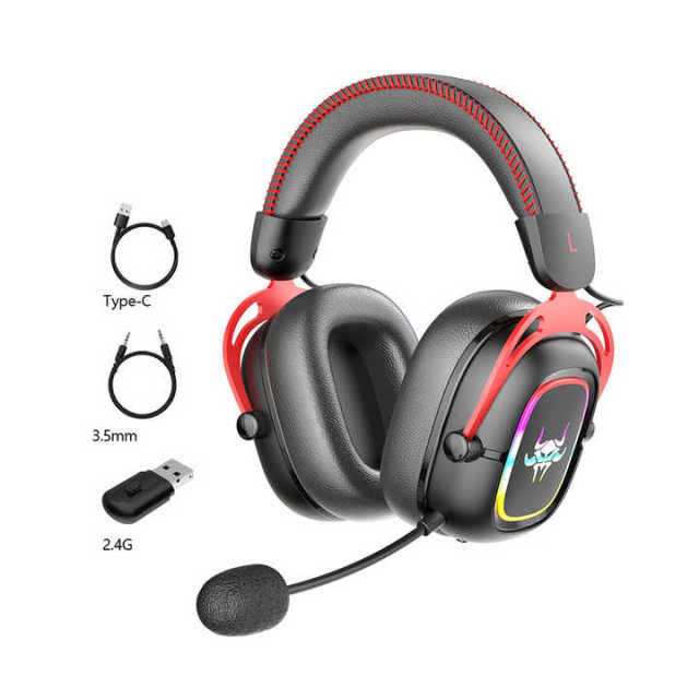 Best Wholesale Gaming Headset Tri-modal 2.4G Wireless Gaming Headphones for PS4 25MS Low Latency Headset with LED Light G7000