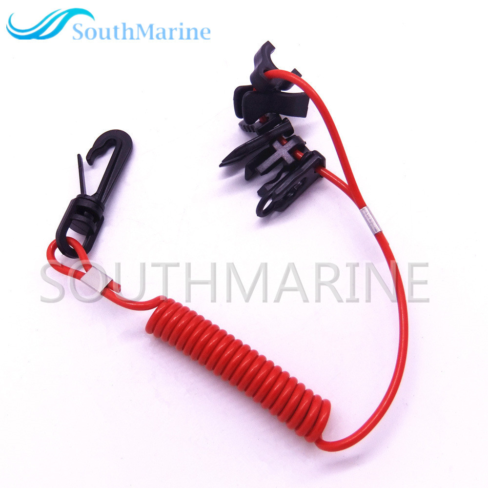 Boat Engine Universal Safety Lanyard Stop Kill Switch Cord for Yamaha Mercury Johnson Evinrude OMC Honda Suzuki Tohatsu Outboard Motor, 7 Keys, 60" Lo
