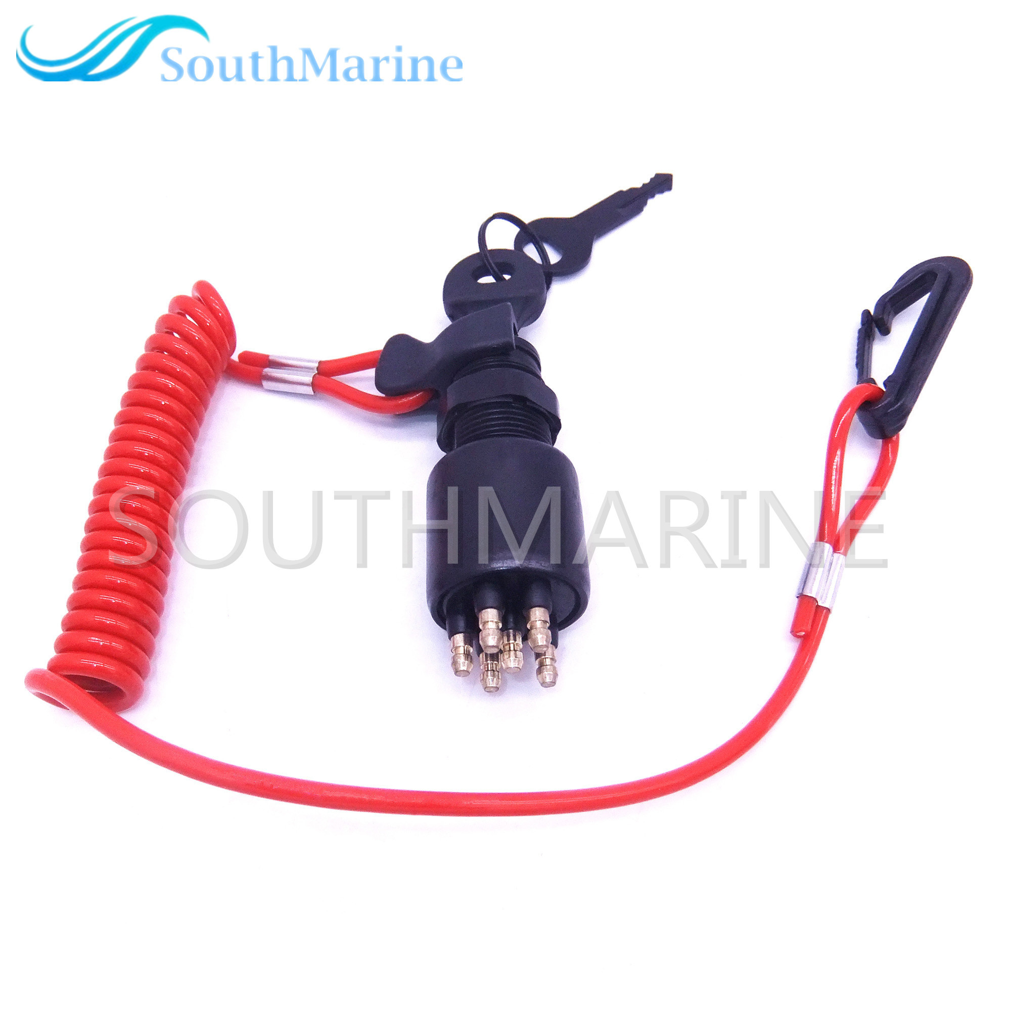 175974 5005801 765562 0175974 05005801 0765562 Ignition Switch & Key Assembly with Lanyard for OMC Johnson Evinrude 40-200HP Outboard Motor