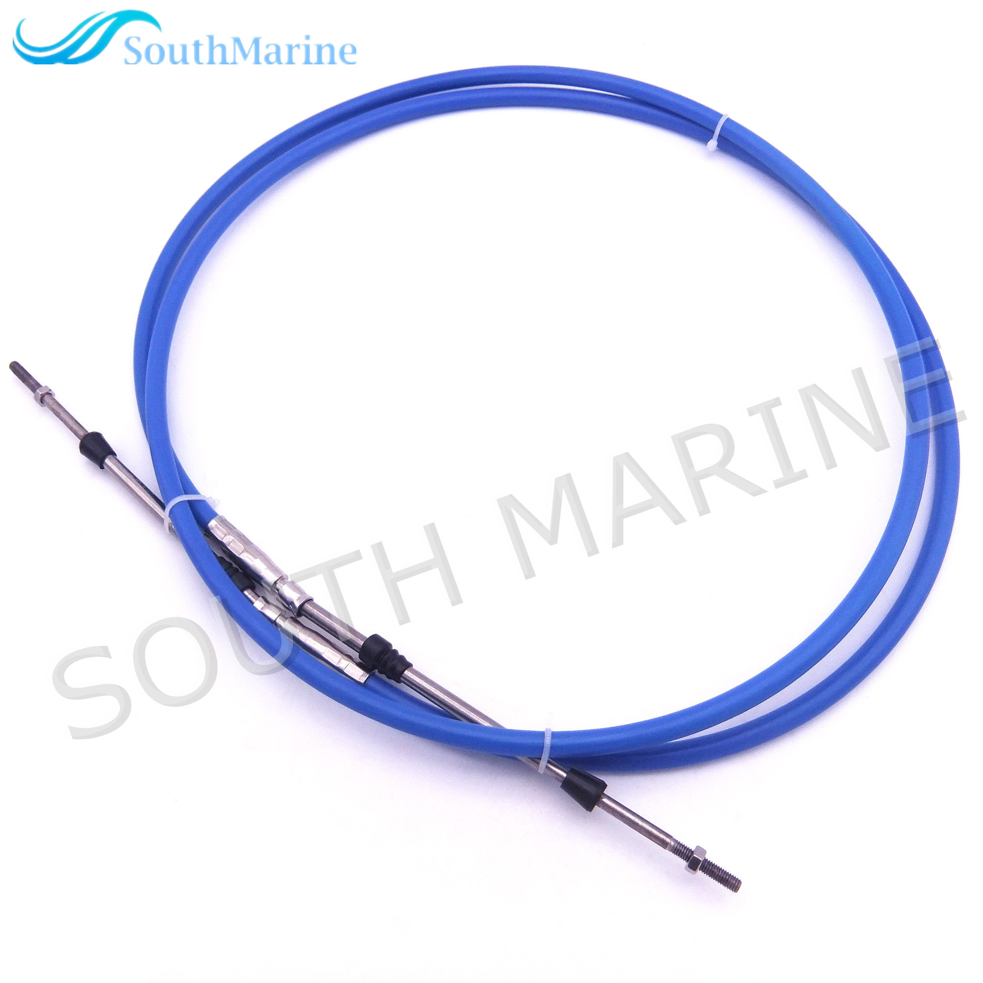 ABA-CABLE-08-GY Outboard Engine Remote Control Throttle Shift Cable 8ft for Yamaha Boat Motor Steering System 2.438m Blue