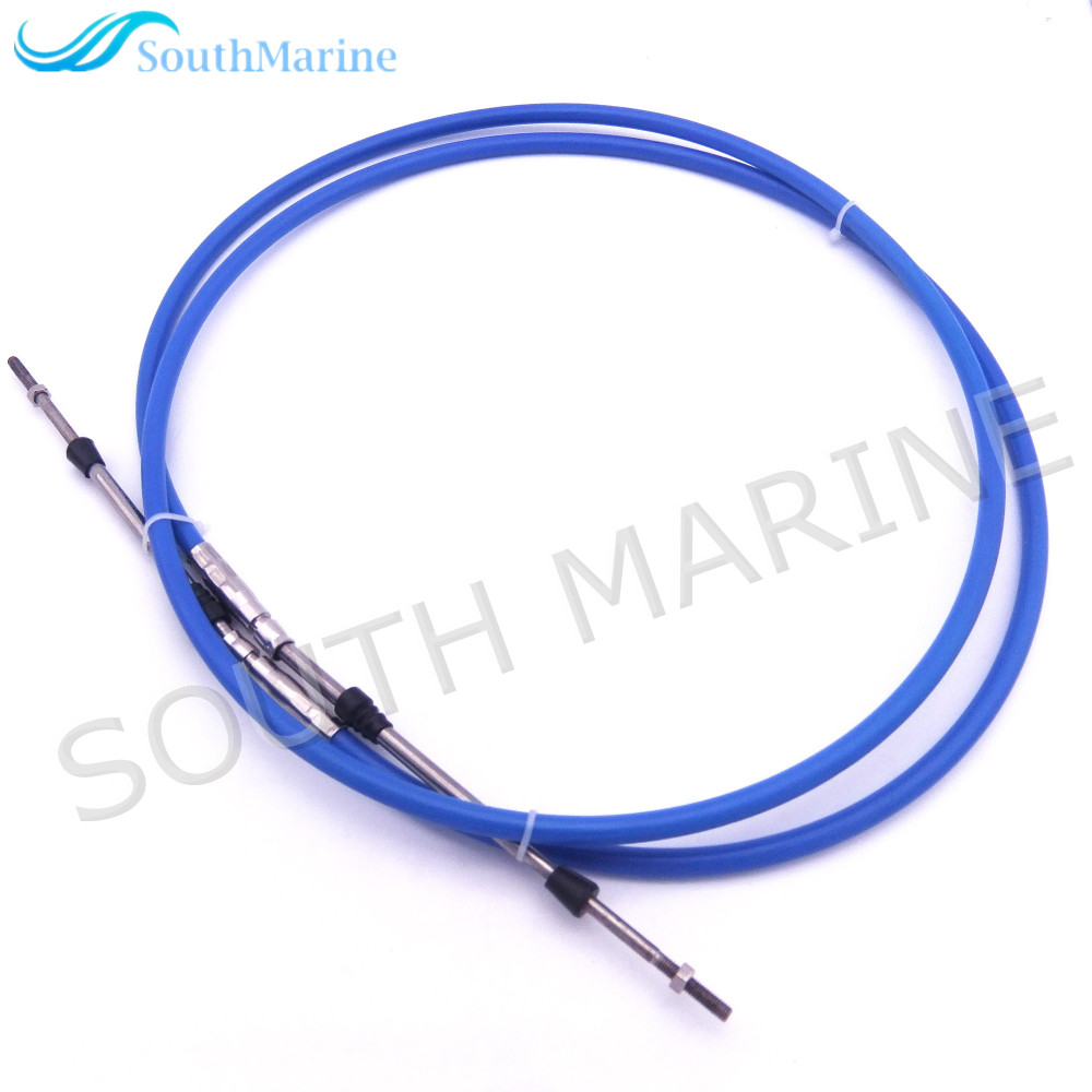 ABA-CABLE-08-GY Outboard Engine Remote Control Throttle Shift Cable 8ft for Yamaha Boat Motor Steering System 2.438m Blue