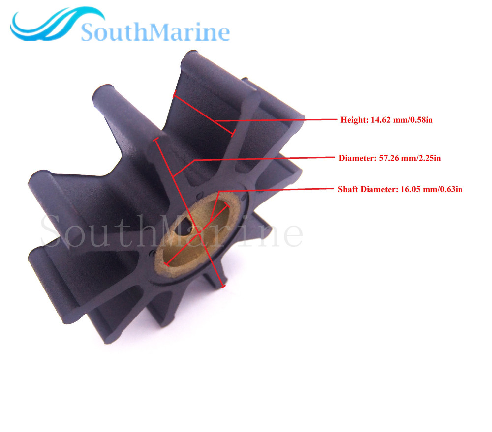 Outboard Engine 47-F40065-1 47-F40065-2 18-3084 Water Pump Impeller for Mercury Chrysler Force 35HP 55HP Boat Motor